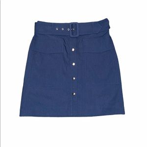 Nine West Belted Patch Pocket Skirt